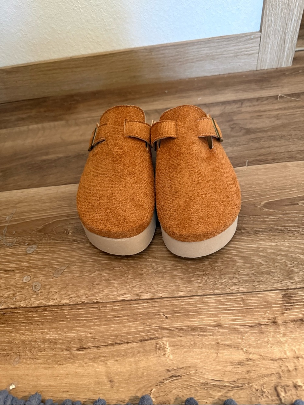Suede Clog in Rust Brown - Comfortable Slip-On
